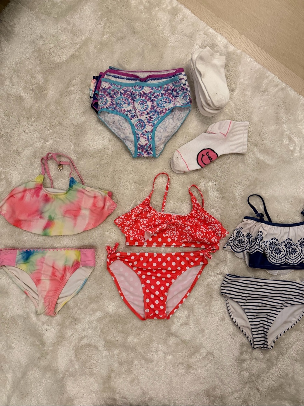 3-Piece Girls Swimsuit Bundle – Ages 7 & 10